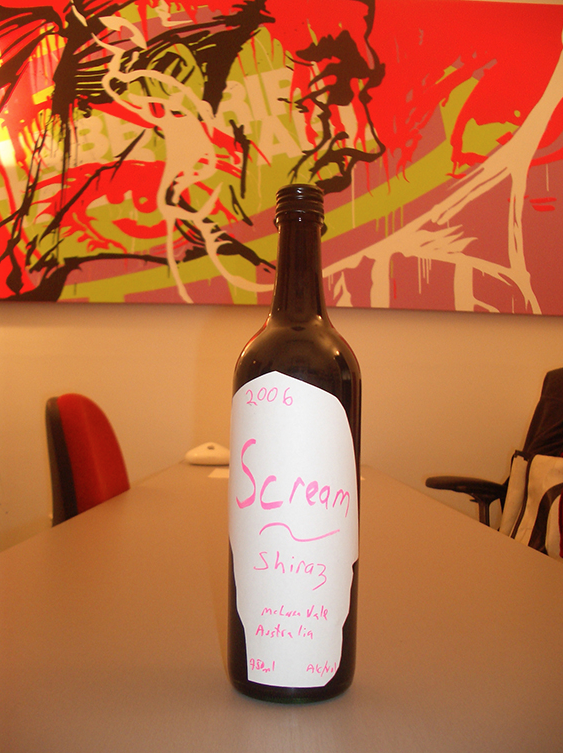 Scream wine label